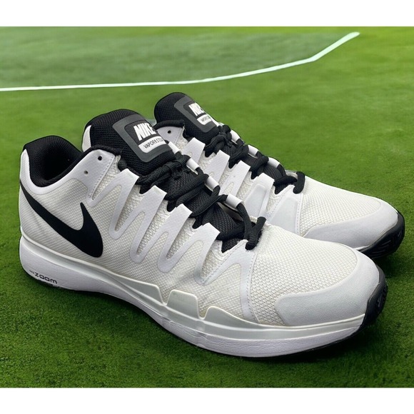 Nike Zoom Vapor 9.5 Tour White Black Federer Rafa Tennis 631458 Mens Size 14 main image 5